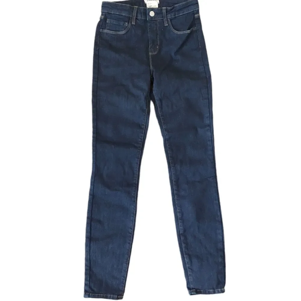 L'agence Margot high rise skinny jeans Midnight dark blue indigo size 24 - Picture 3 of 13